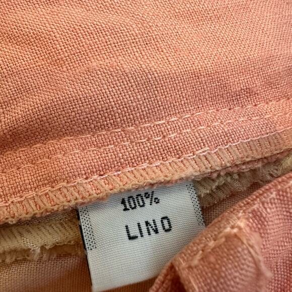 Vintage Carmell 100% Linen Pants Tapered Barrel Leg High Pleated Waist 44 - Picture 10 of 13